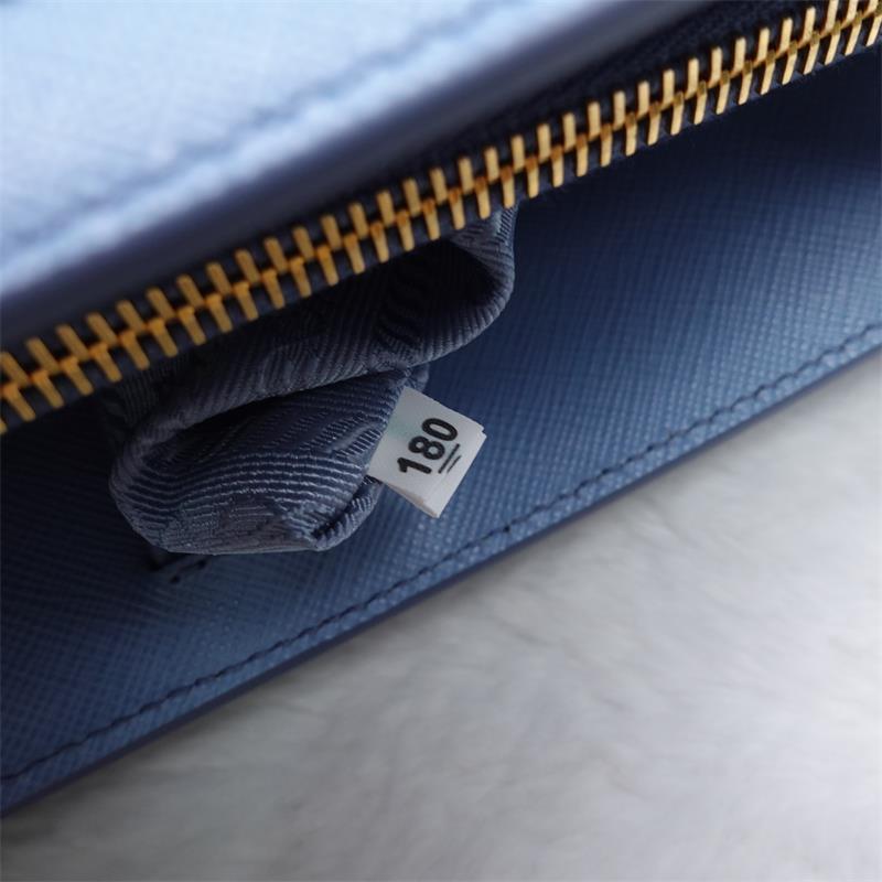 Pre-owned Prada Blue Saffiano Leather Shoulder Bag