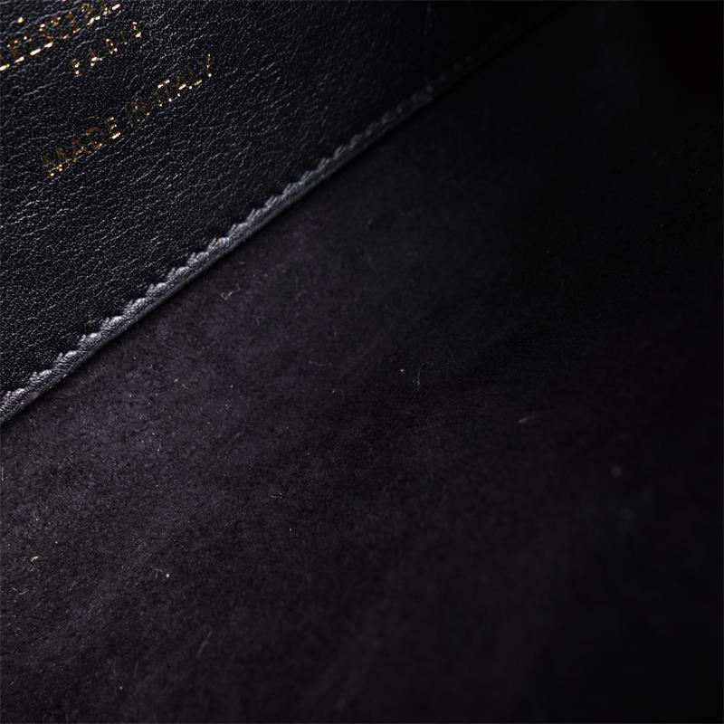 Pre-owned Dior Black Bobby Calfskin Wristlet