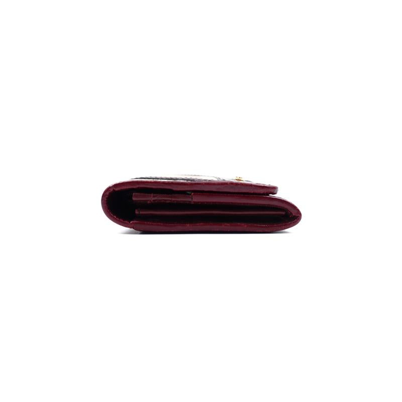 Pre-owned Burberry Red Coated Canvas Wallet