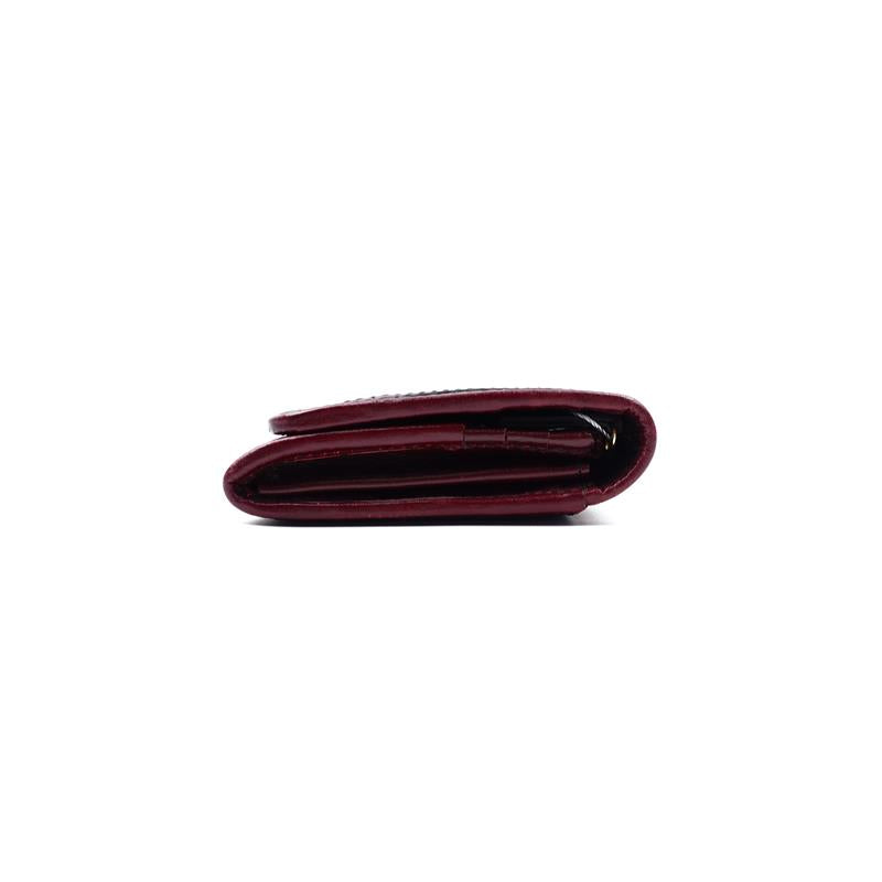 Pre-owned Burberry Red Coated Canvas Wallet