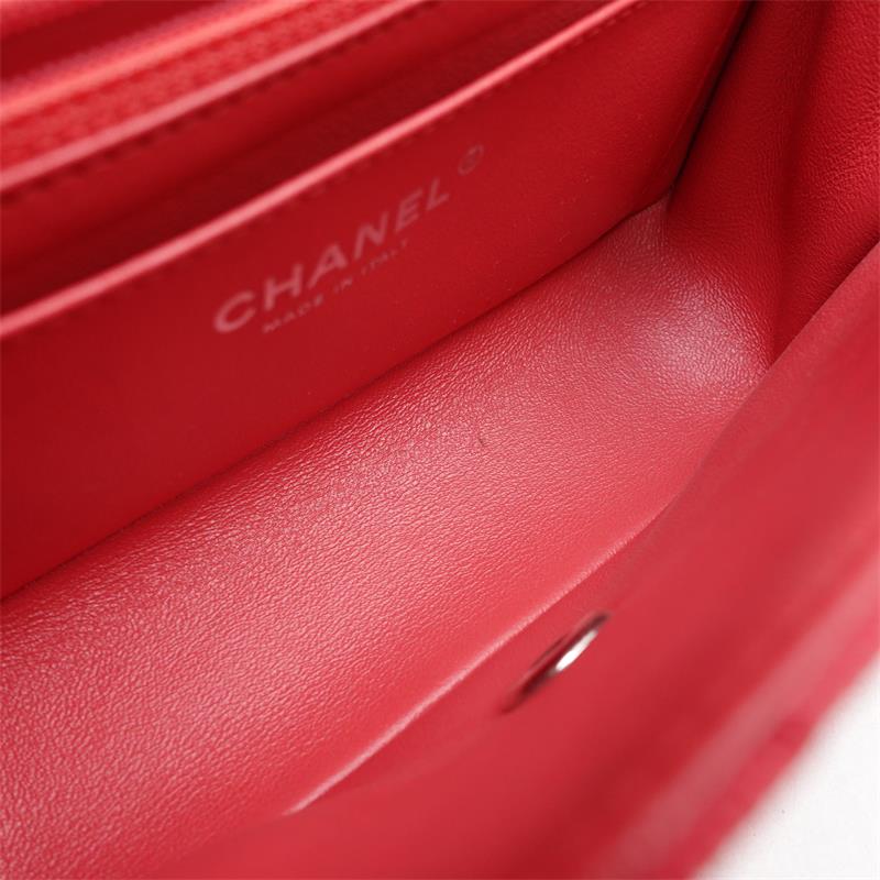 Pre-owned Chanel CF Pink & Silver Caviar Leather Crossbody Bag-TS
