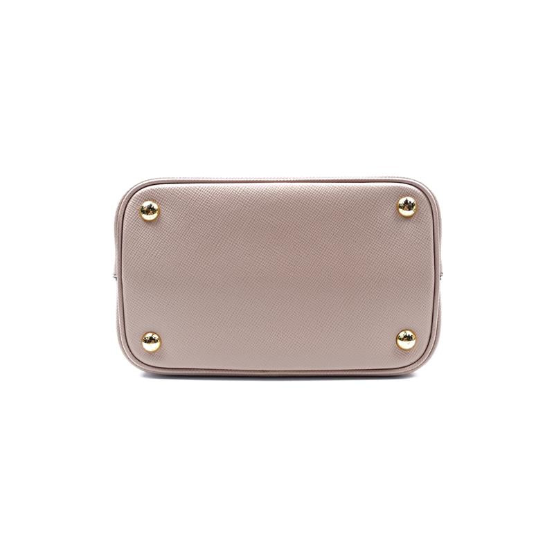Pre-owned Prada Panier Milk Tea Saffiano Leather Bucket