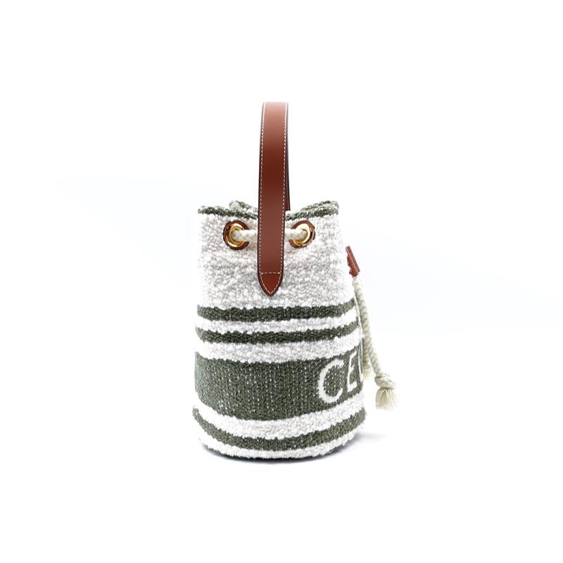 Pre-owned Celine Green Canvas Bucket