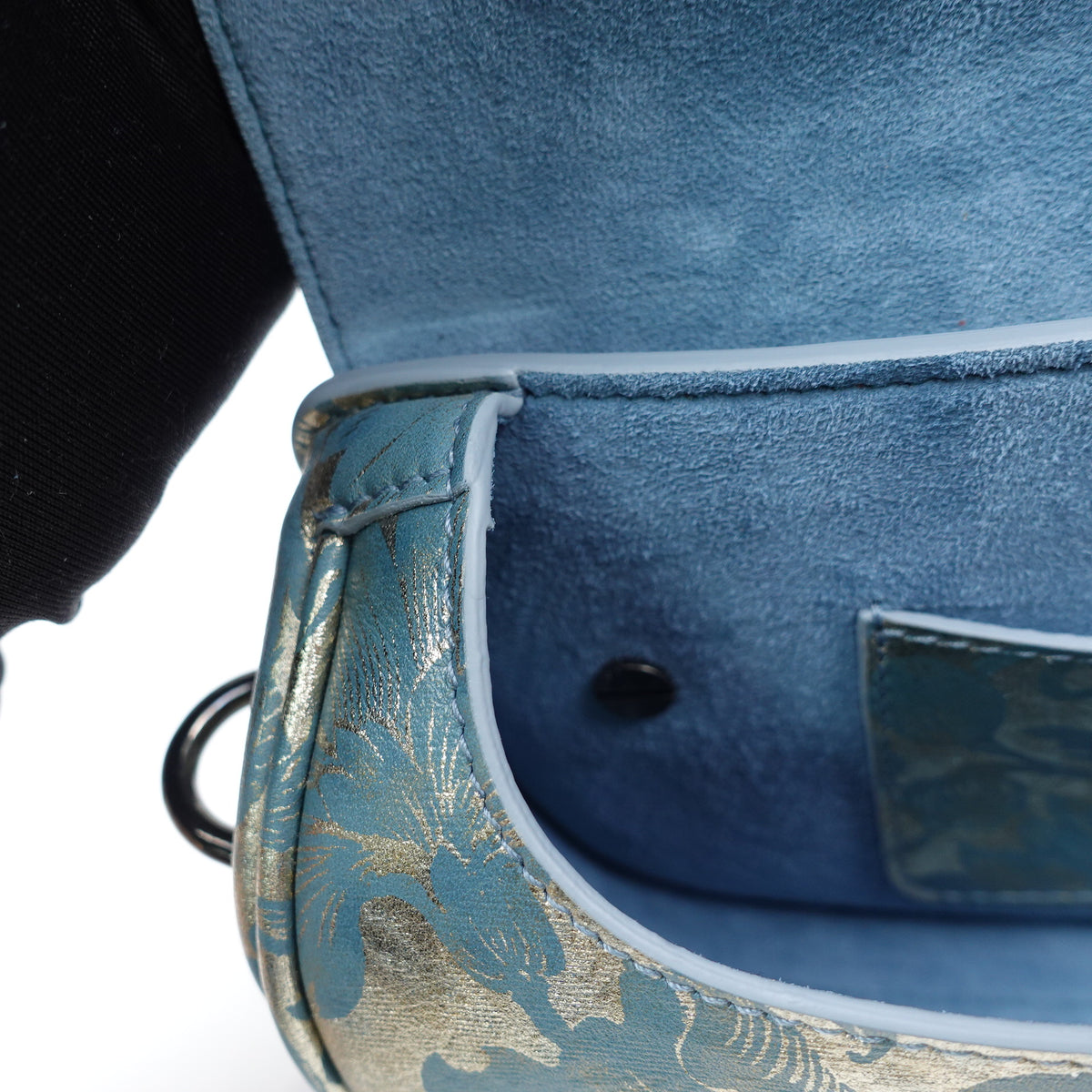 Pre-Owned Dior Bobby Blue Calfskin Leather Shoulder Bag T10414341
