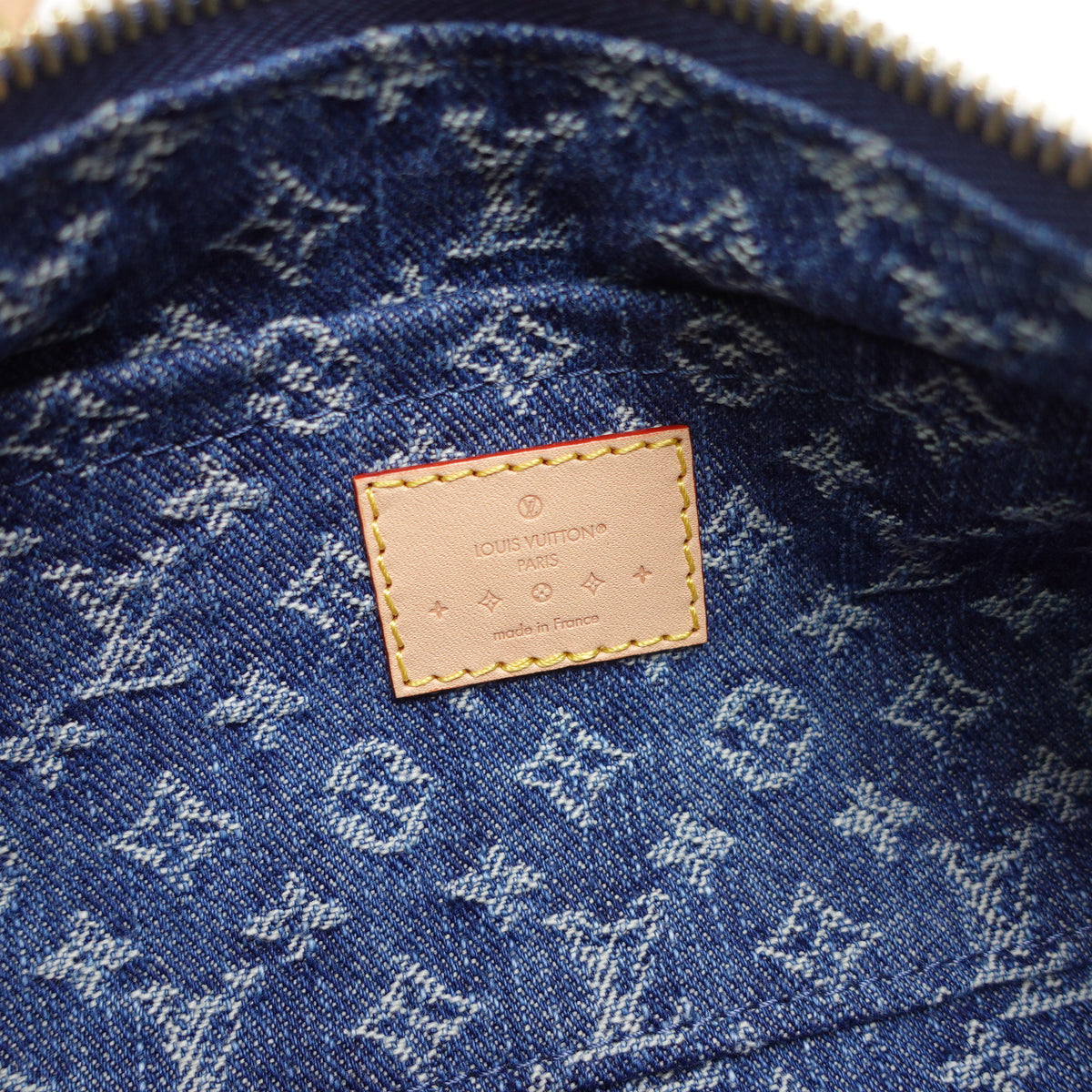 Pre-Owned Louis Vuitton Papillon Blue Denim W/Pouch Shoulder Bag T10465503