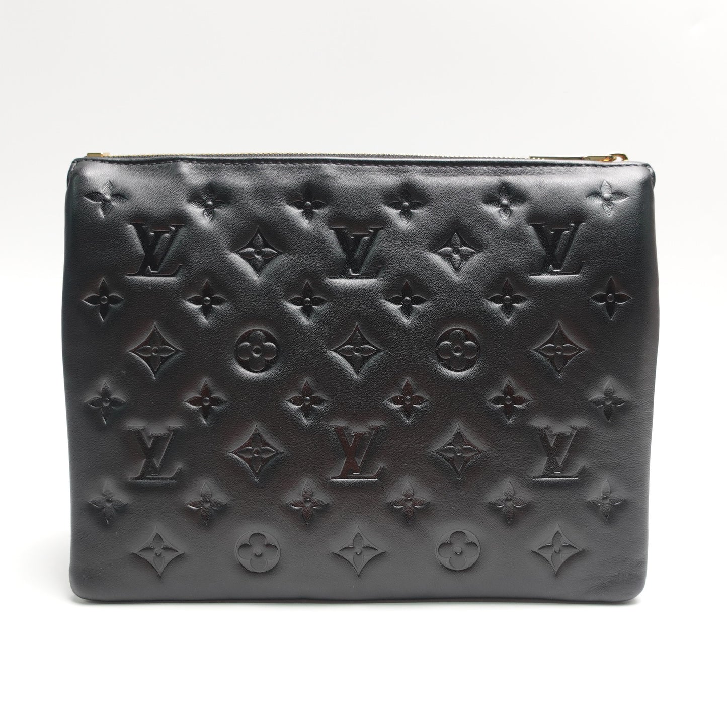 Pre-Owned Louis Vuitton Pochette Coussin Black Lambskin Leather Shoulder Bag T10466061
