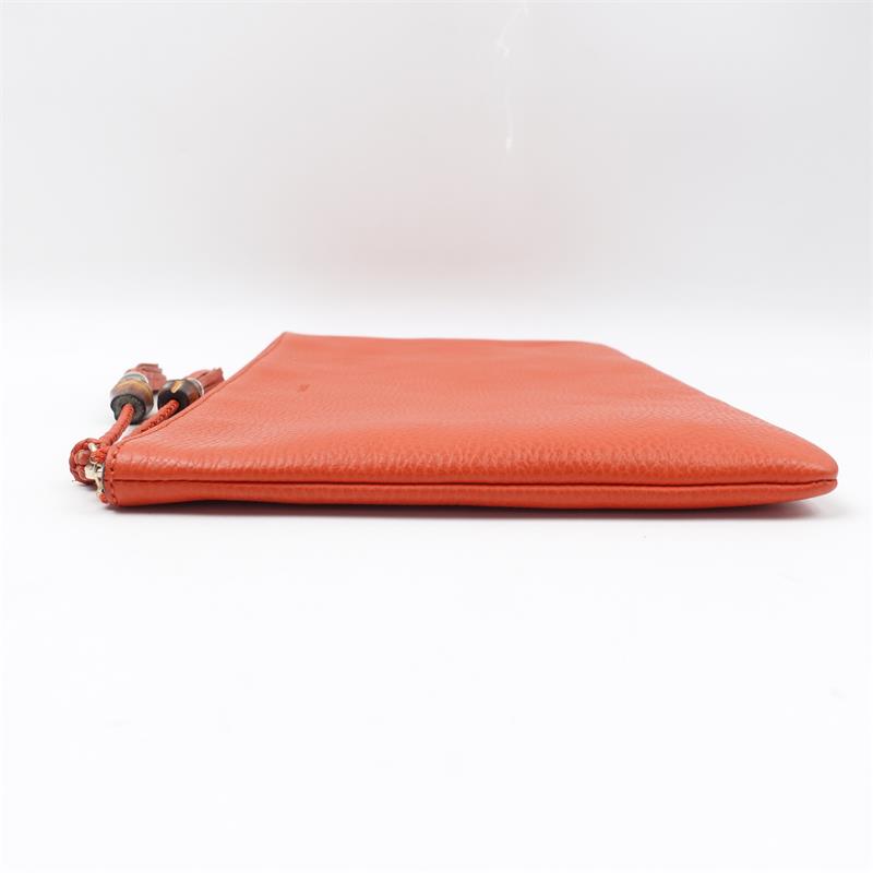 【DEAL】Pre-owned Gucci Orange Calfskin Clutch