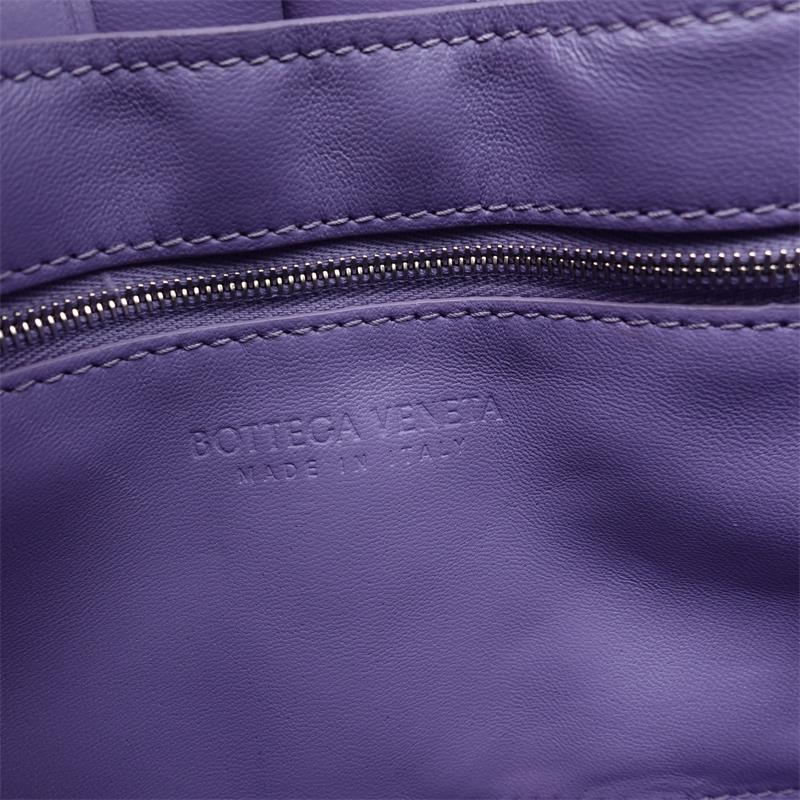 Bottega Veneta Cassette Purple Calfskin Cross Body Bag-TS