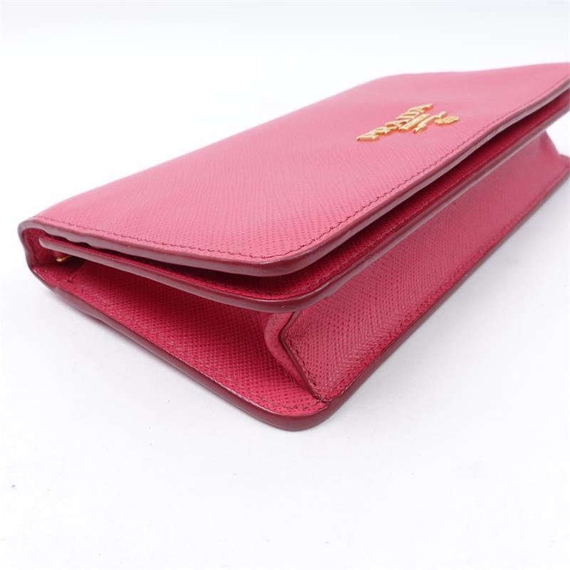 Pre-owned Prada WOC Pink Saffiano Calfskin Crossbody Bag