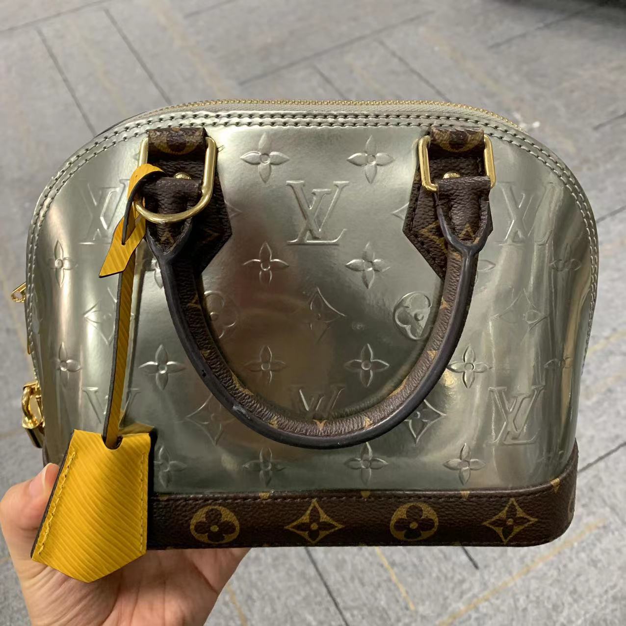 Louis Vuitton Alma Patent Leather Handbag