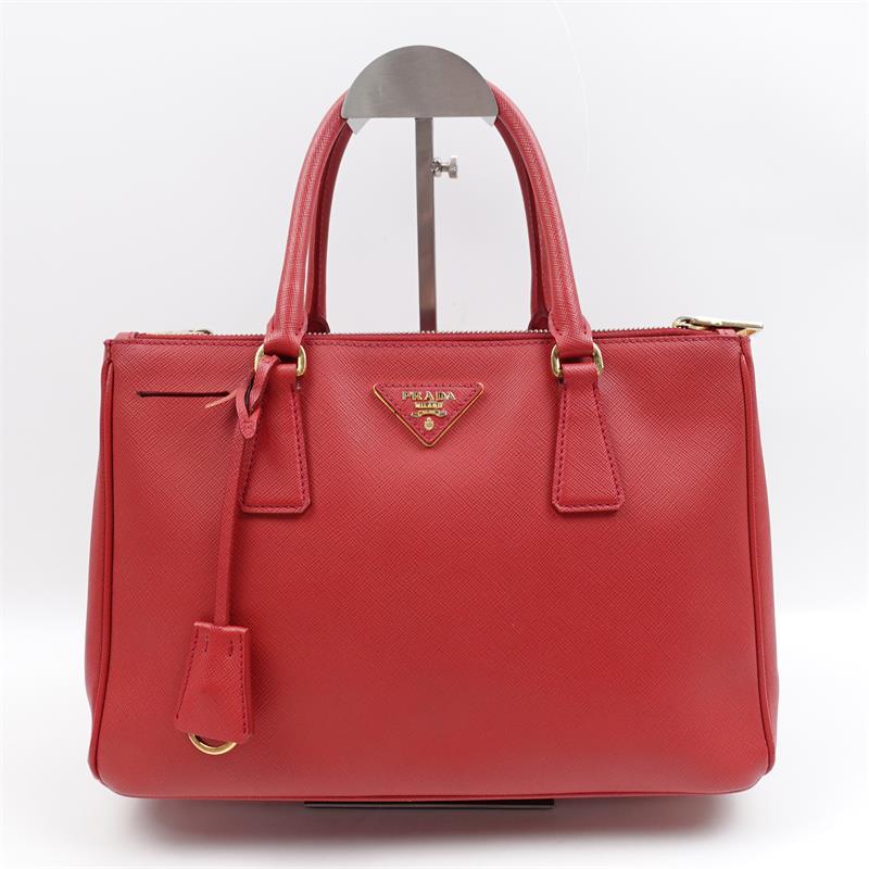 【DEAL】Pre-owned Prada Galleria Red Saffiano Shoulder Bag