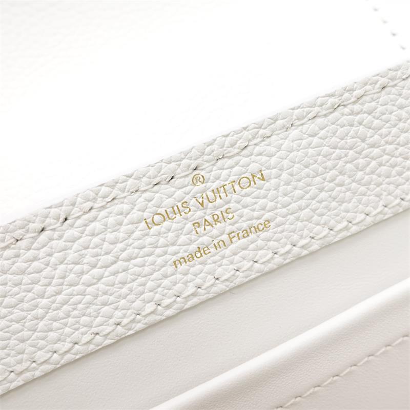 Louis Vuitton Capucines Mini White Calfskin Shouler Bag