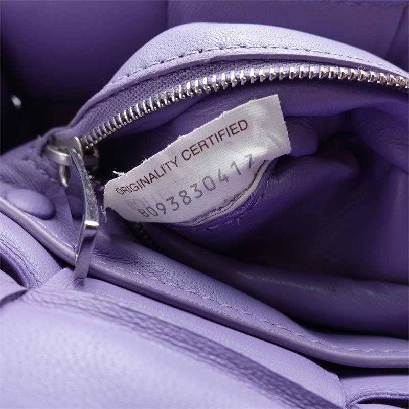 Bottega Veneta Cassette Purple Calfskin Cross Body Bag-TS