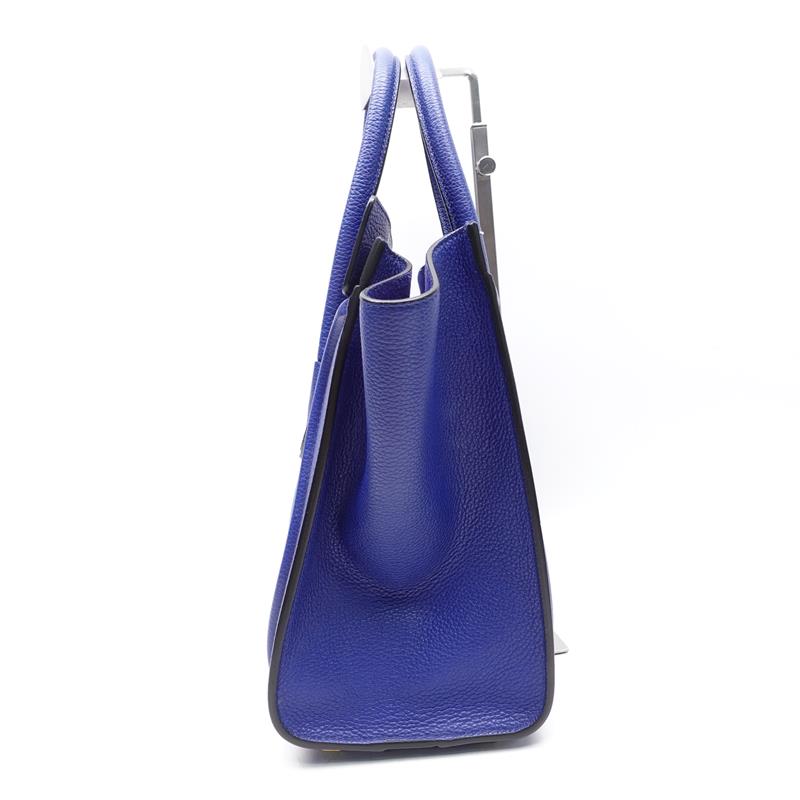 Pre-owned Celine Luggage Micro Blue Calfskin Tote