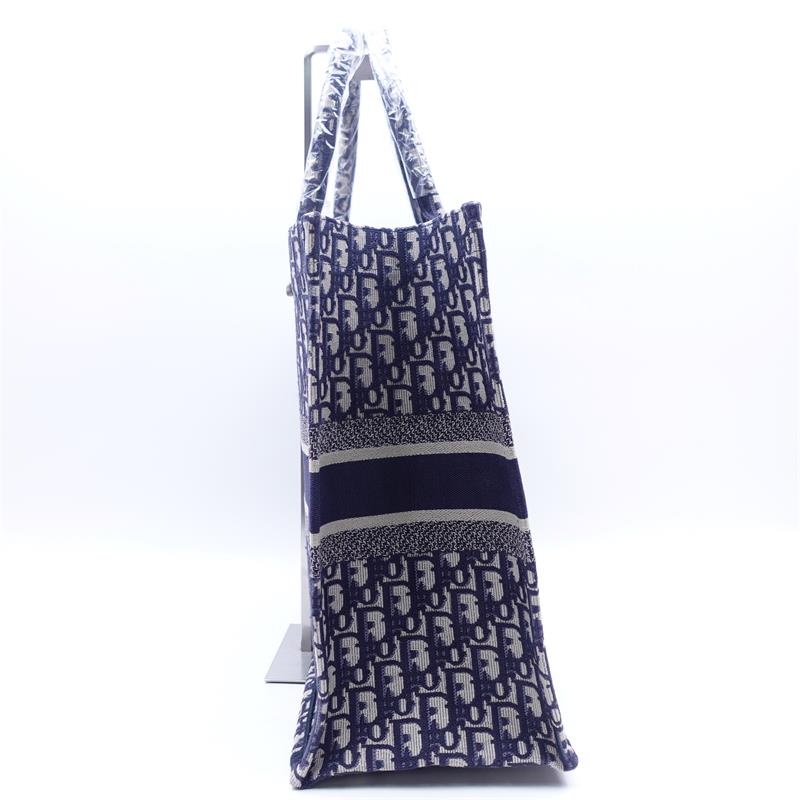 Dior Book Tote Blue Oblique Canvas Tote Bag