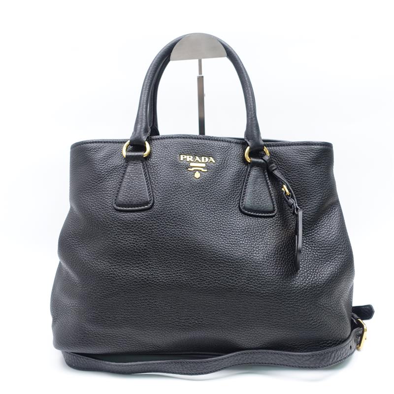 Pre-owned Prada Black Calfskin Shoulder Bag