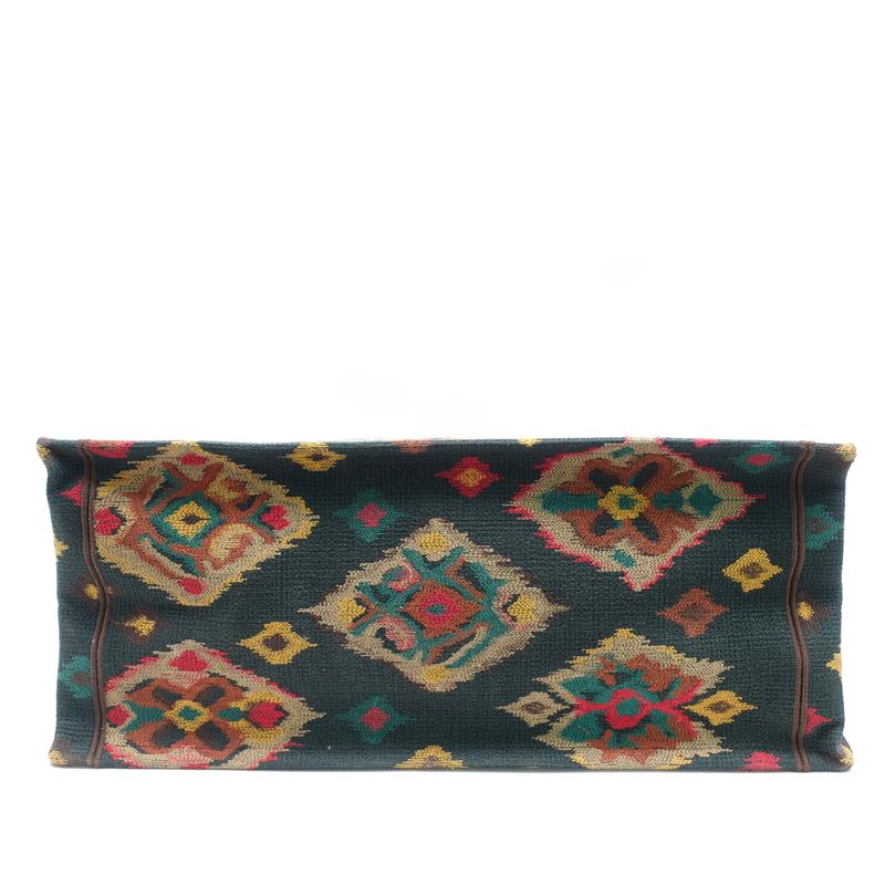 Dior Book Tote Multicolor Paisley Embroidered Canvas Large Handbag-TS