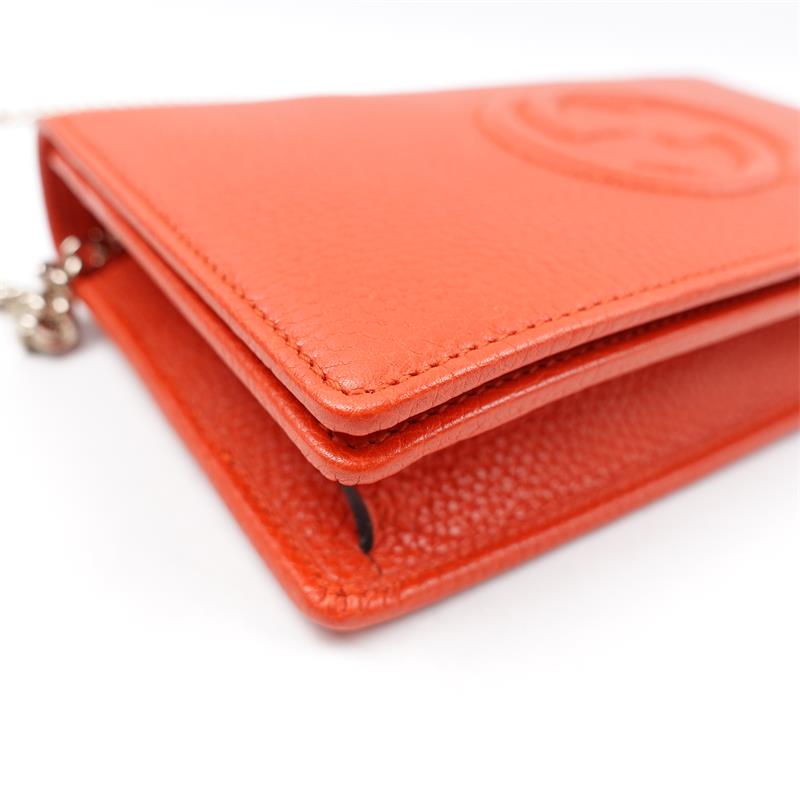 【DEAL】Pre-owned Gucci Soho WOC Orange Calfskin Crossbody Bag