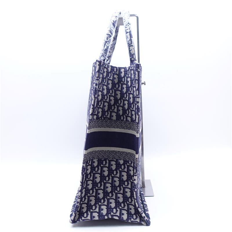 Dior Book Tote Blue Oblique Canvas Tote Bag