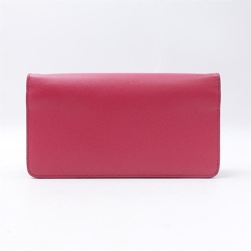 Pre-owned Prada WOC Pink Saffiano Calfskin Crossbody Bag