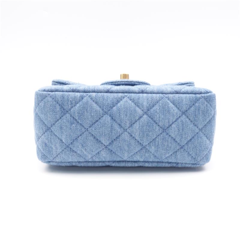 Pre-owned Chanel Blue Denim Shoulder Bag-HZ