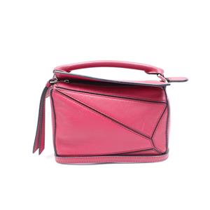Loewe Puzzle Mini Mauve Calfskin Leather Crossbody Bag TS