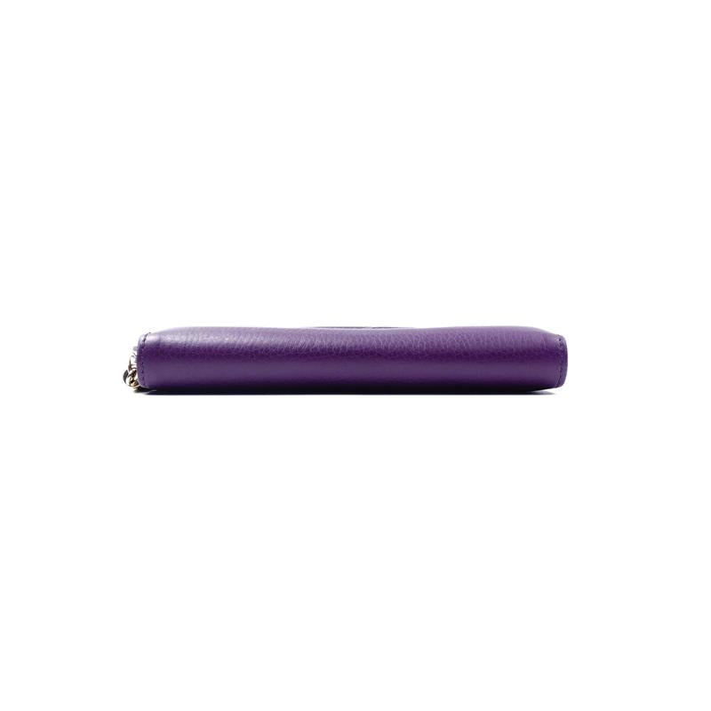 【DEAL】Pre-owned Gucci SOHO Purple Calfskin Long Wallet