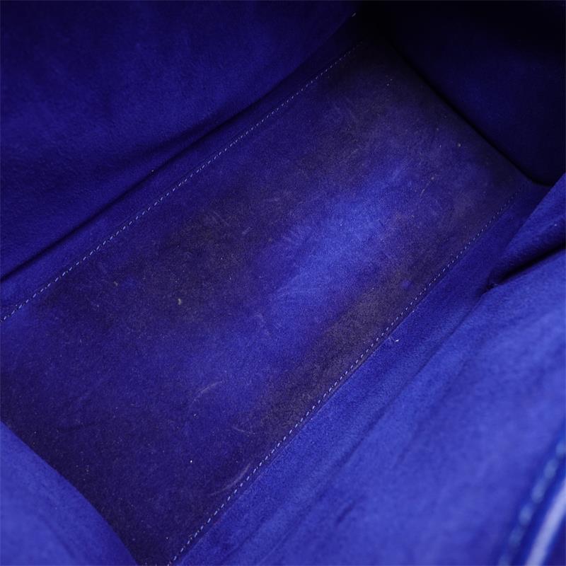 Pre-owned Celine Luggage Micro Blue Calfskin Tote