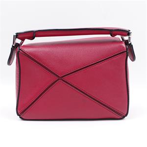 【DEAL】Loewe Mini Puzzle Fuchsia Leather Cross Body Bag - HZEN