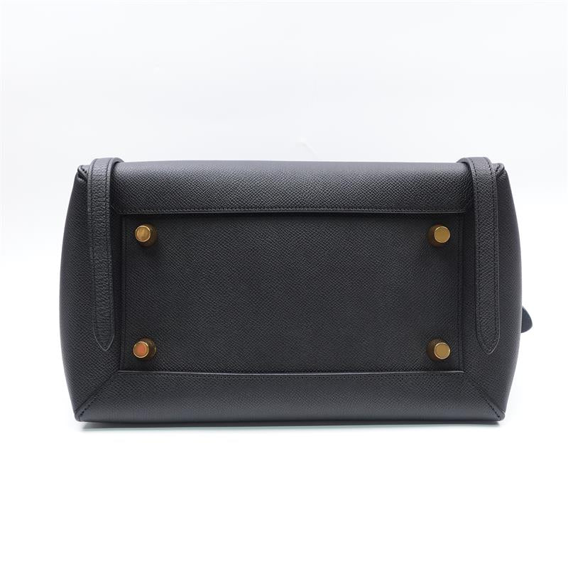 Pre-owned CELINE Belt mini Black Calfskin Shoulder Bag