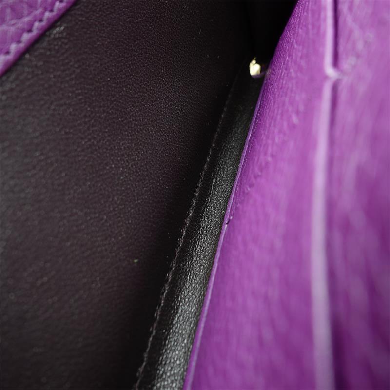 【DEAL】Pre-owned Gucci SOHO Purple Calfskin Long Wallet