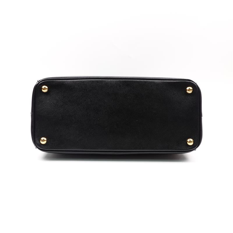 Pre-owned Prada Galleria Black Saffiano Shoulder Bag