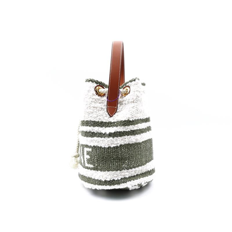 Pre-owned Celine Green Canvas Bucket
