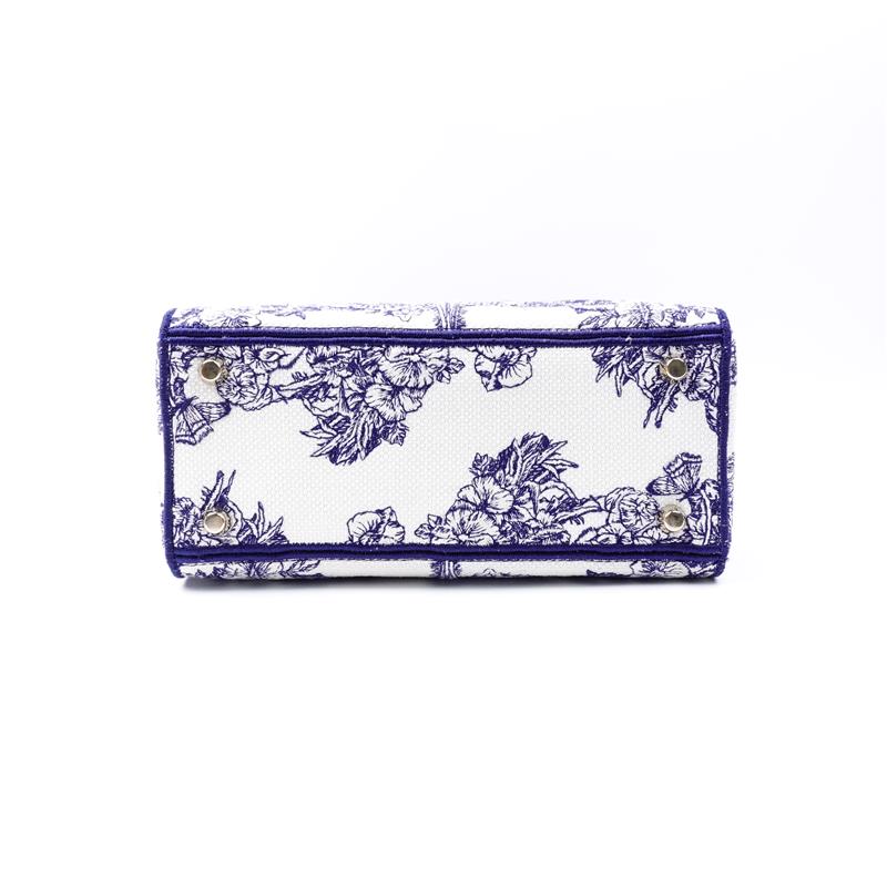 Pre-owned Dior Blue Lady Canvas Shoulder Bag