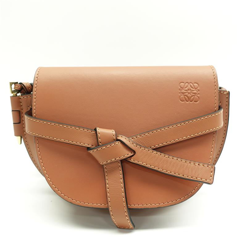 Loewe Gate Brown Calfskin Leather Crossbody Bag