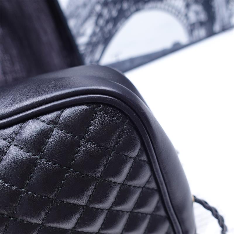 Pre-owned Gucci Black Ophidia Calfskin Shoulder Bag
