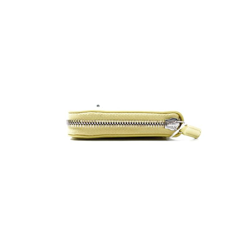 Pre-owned Chanel Light Yellow Calfskin Wallet