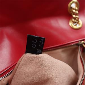 Gucci GG Marmont Red Calfskin Shoulder Bag - HZ