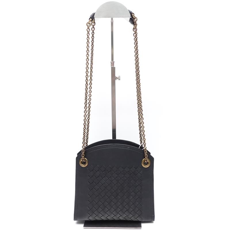 Bottega Veneta Black Lambskin Shoulder Bag