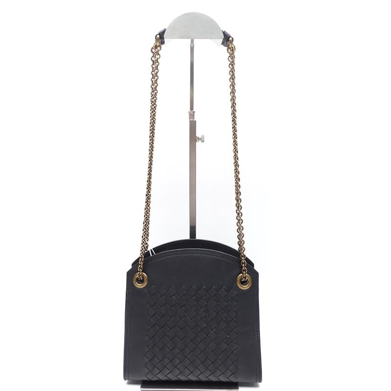 Bottega Veneta Black Lambskin Shoulder Bag