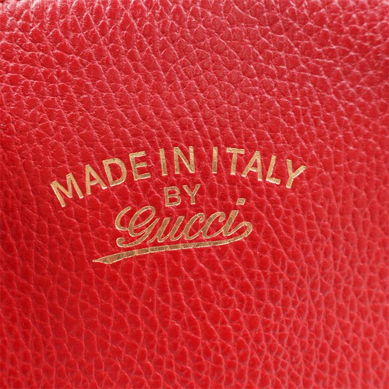 【DEAL】Pre-owned Gucci Red Calfskin Shoulder Bag