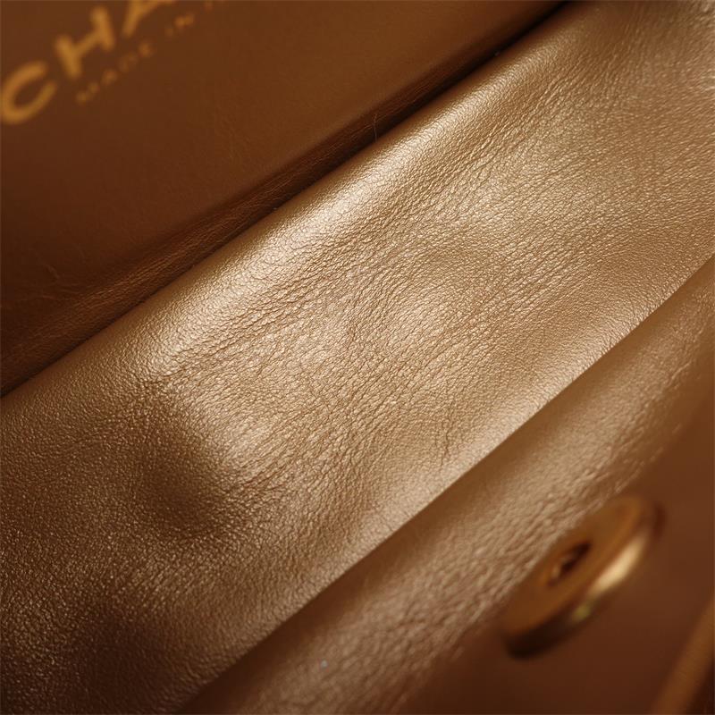 Pre-owned Chanel CF Mini Purple Gold Ball Lambskin Crossbody Bag-HZ