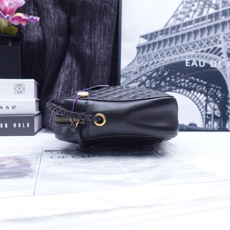 Pre-owned Gucci Black Ophidia Calfskin Shoulder Bag