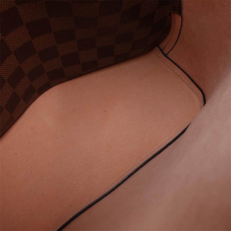 Pre-owned Neonoe Damier Ebene Brown Coated Canvas Shoulder Bag - HZ