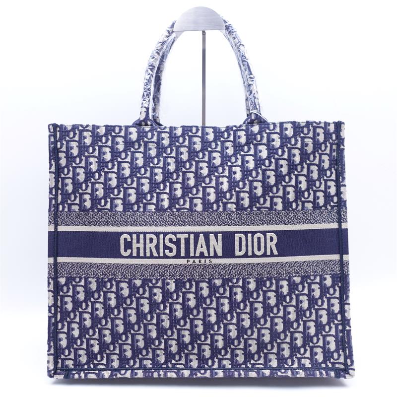 Dior Book Tote Blue Oblique Canvas Tote Bag