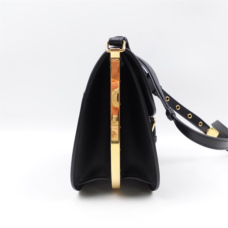 Pre-owned Dior Bobby Black Calfskin Shoulder Bag