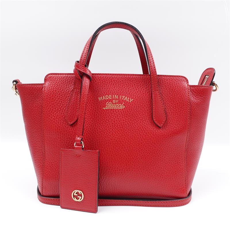 【DEAL】Pre-owned Gucci Red Calfskin Shoulder Bag