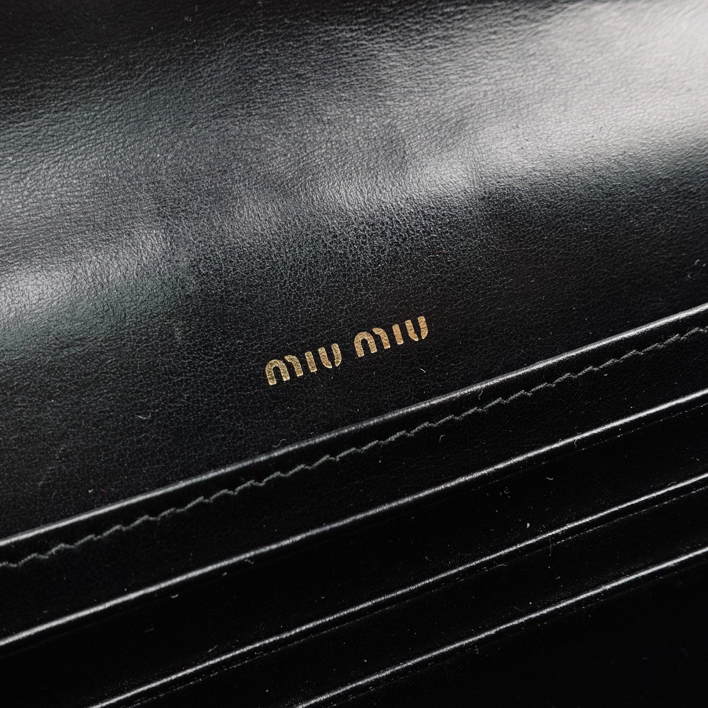Pre-owned Miumiu Black Calfskin Shoulder Bag