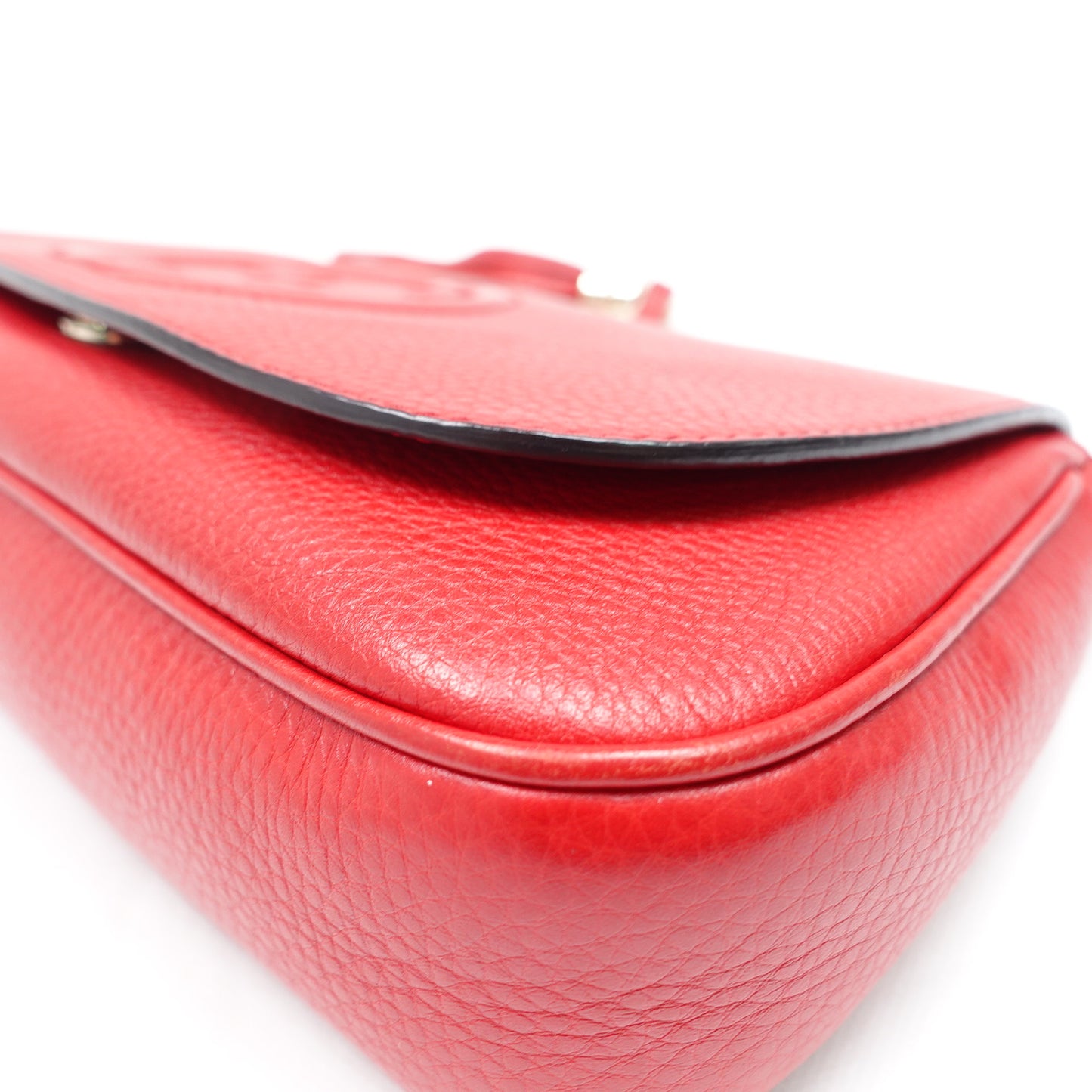 Gucci Soho Red Calfskin Shoulder Bag