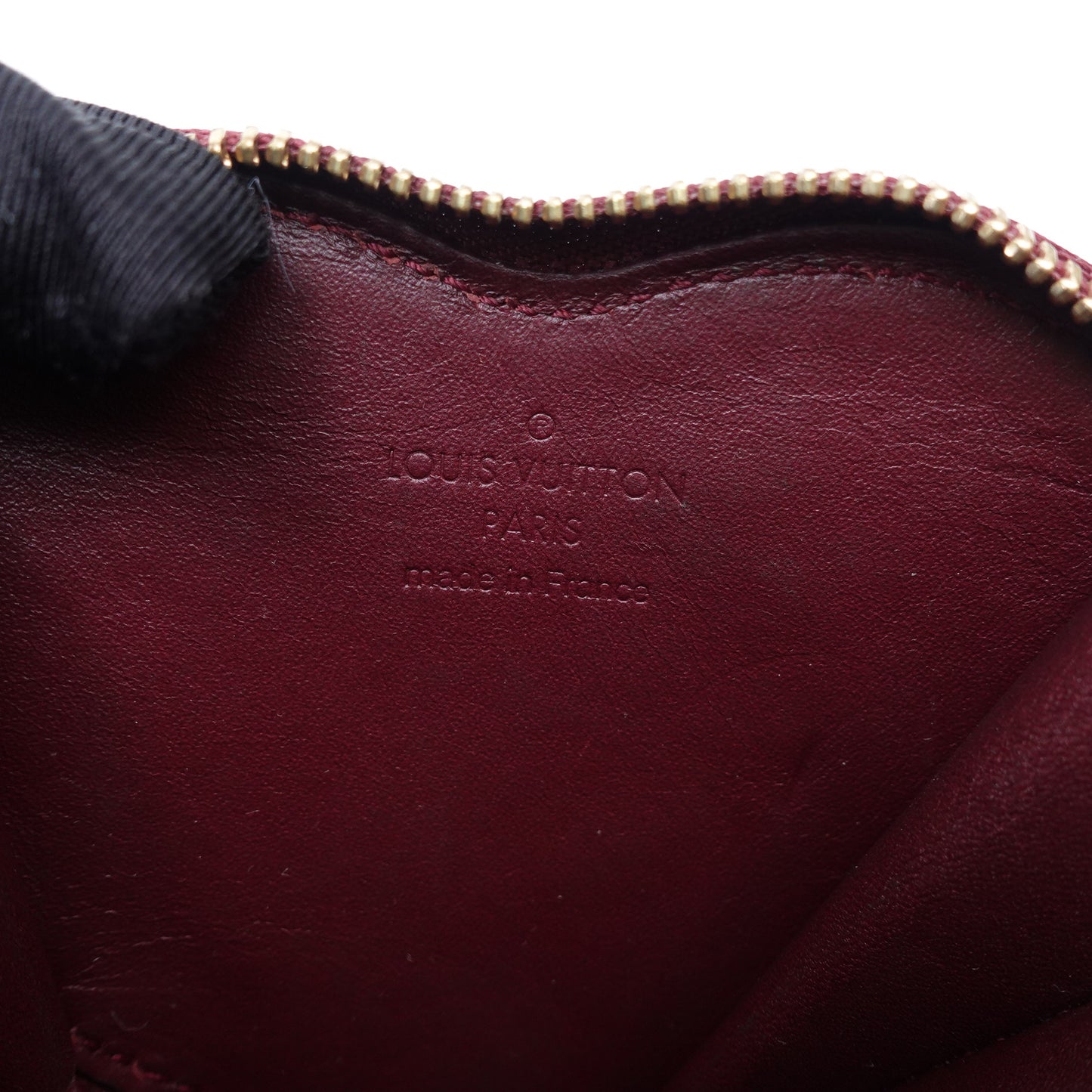Pre-owned Louis Vuitton Reddish Brown Vernis Heart Coin Purse